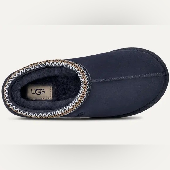 UGG Tasman Women’s Slippers – Dark Indigo Suede Sheepskin Indoor Outdoor Comfort - Picture 4 of 5